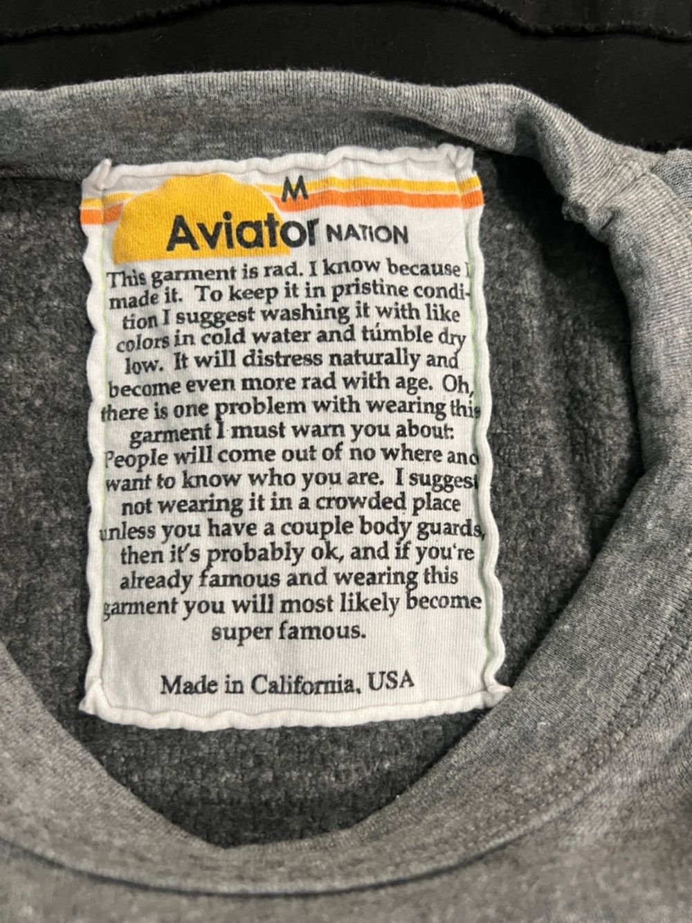 Aviator Nation Gray Set with Rainbow Side Stripes - Picture 2 of 8